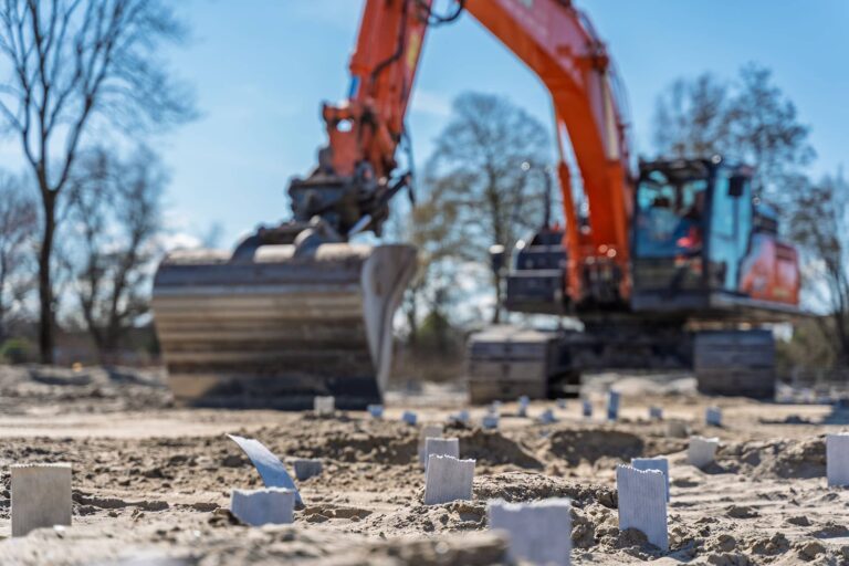 Kraan Kwadijkerpark Purmerend bouwrijp maken